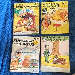 Vintage Flintstones and Yogi Bear Durabooks